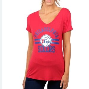 Ultra Game NBA Philadelphia Sizers basketball short sleeve women's top size L